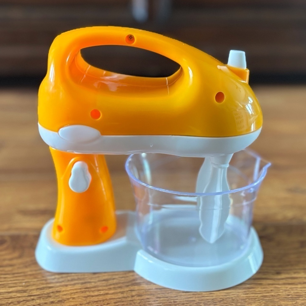 Orange and White Kids Toy Mixer